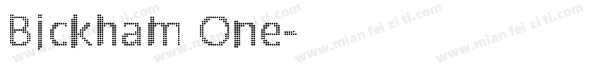 Bickham One字体转换